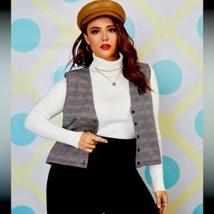 Plus size plaid vest SHEIN size 4XL